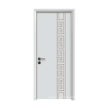 Puerta de madera sólida de roble rojo Go-H1022 con marco de puerta de color blanco Fabricación de puertas de madera